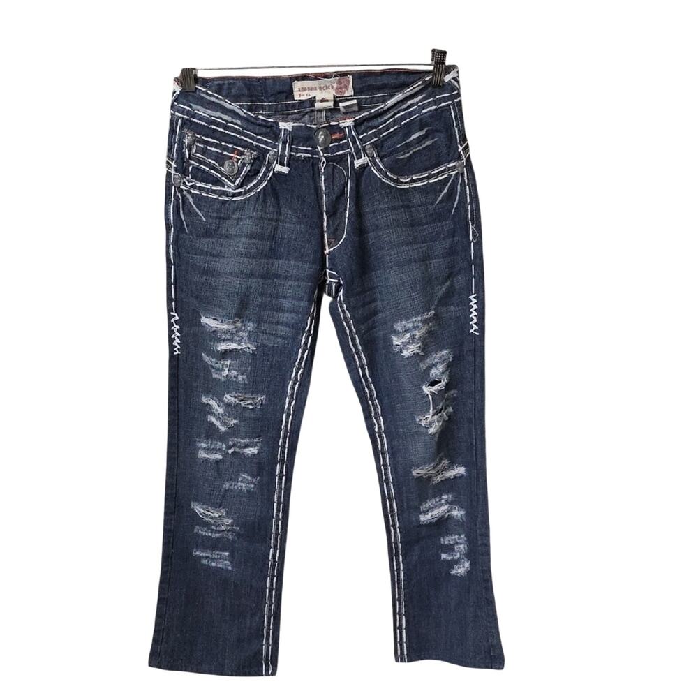 Laguna Beach Emerland Beach Mid Rise Distressed Jeans Womens Size 32